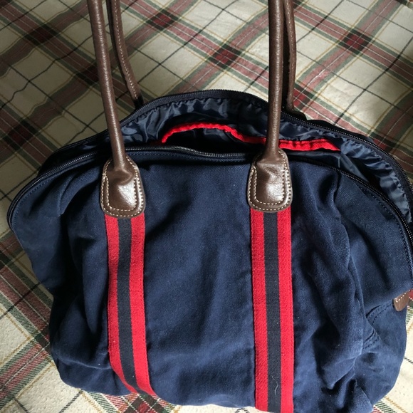 Tommy Hilfiger Navy Blue Small Canvas Duffle Bag - Picture 5 of 5